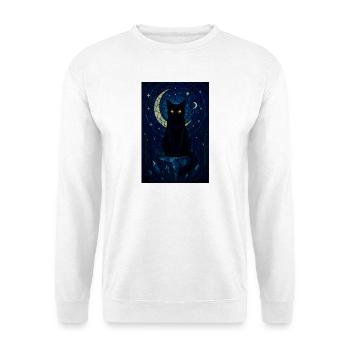 Moonlit Night Cat Magic - Unisex Sweatshirt - white - Front