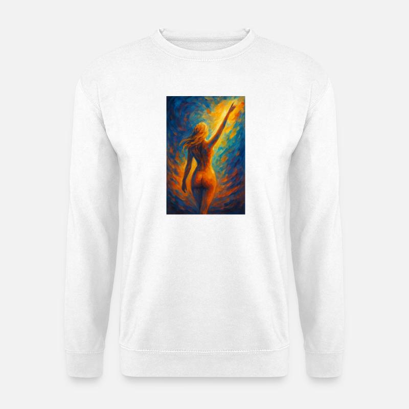 Silhouette in firelight - Unisex Sweatshirt - white