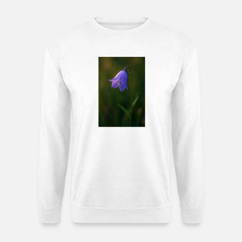 Rundblättrige Glockenblume - Unisex Pullover - Weiß