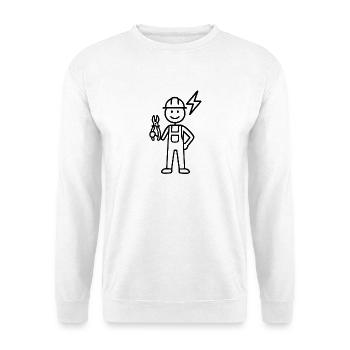 Electrician Stick Figure - Unisex Sweatshirt - white - Front
