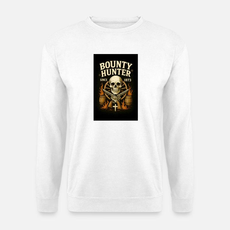 Kopfgeldjäger Skelett Western - Unisex Pullover - Weiß