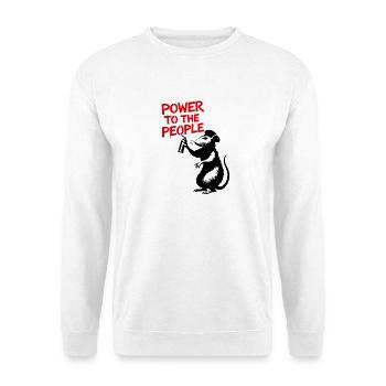Power to the People Graffiti - Unisex Pullover - Weiß - Vorne