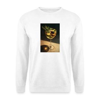 Herbal Cocktail Glass Still Life - Unisex Sweatshirt - white - Front