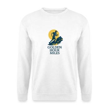 Golden Hour Miles Trail Runner - Unisex Sweatshirt - white - Front