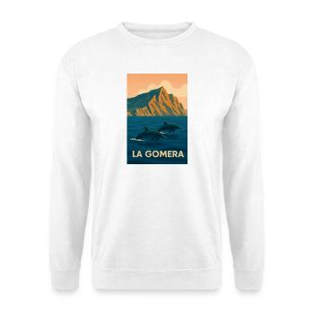 La Gomera Delfine - Unisex Pullover - Weiß - Vorne