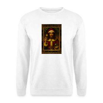 Old style Santa Claus Crystal ball - Unisex Sweatshirt - white - Front