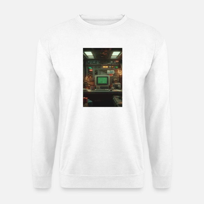 Retro Computerkonsole Holiday Glow - Unisex Pullover - Weiß