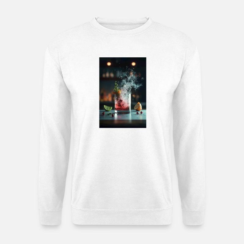 Crimson Splash Cocktail - Unisex Pullover - Weiß