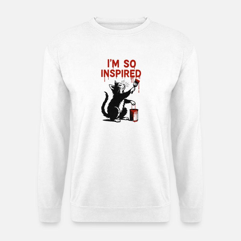Conception inspirée de l’art du chat - Sweat-shirt Unisexe - blanc