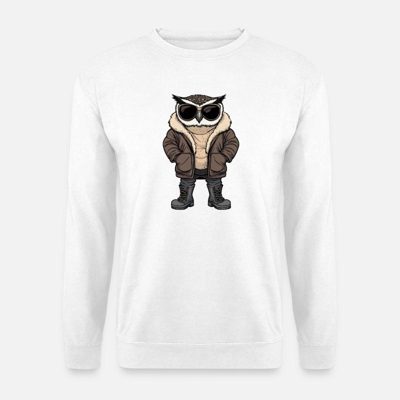 Eule Cool Winter - Unisex Pullover - Weiß