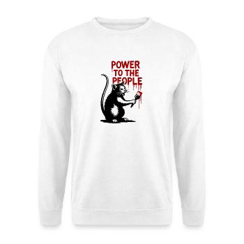 Message rouge GraffitiCat - Sweat-shirt Unisexe - blanc - Devant