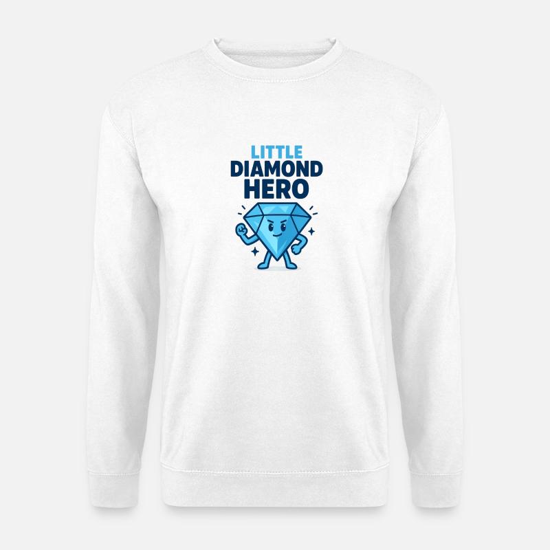Kleiner Diamant Held - Unisex Pullover - Weiß