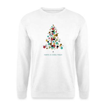 Have a Cool Yule! – Retro Weihnachtsdesign - Unisex Pullover - Weiß - Vorne