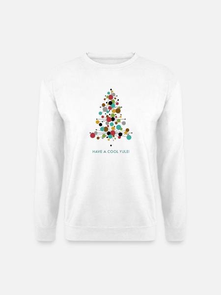 Have a Cool Yule! – Retro Weihnachtsdesign - Unisex Pullover - Weiß