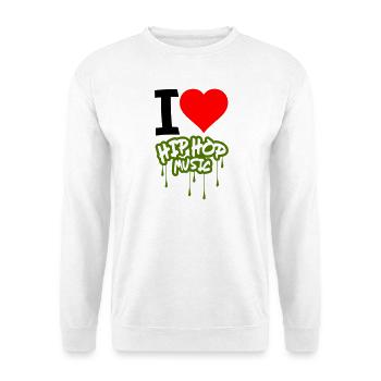 J’adore la musique hip hop - Sweat-shirt Unisexe - blanc - Devant