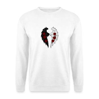 Ailes de rose Ailes d’ange Ailes d’ange - Sweat-shirt Unisexe - blanc - Devant