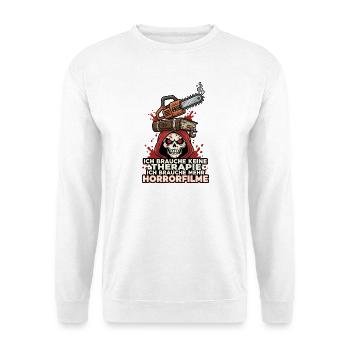 Horror Movies Skull and Saw - Unisex Sweatshirt - white - Front