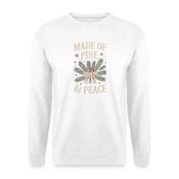 Natürliches Weihnachtsdesign - Unisex Pullover - Weiß - Vorne