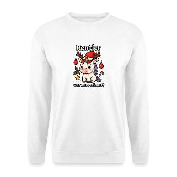 La chemise de Noël Renne de Noël était épuisée - Sweat-shirt Unisexe - blanc - Devant