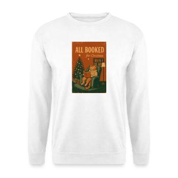 All Booked for Christmas, Love Cats - Unisex Sweatshirt - white - Front