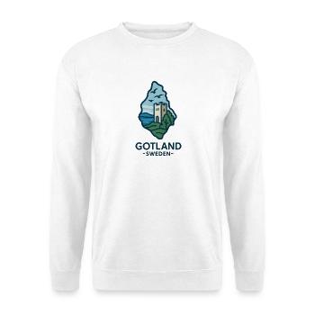 Gotland Visby Castle on the coast - Unisex Sweatshirt - white - Front