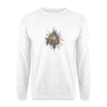 Ornamentale Sonnenblumen-Dahlie - Unisex Pullover - Weiß - Vorne