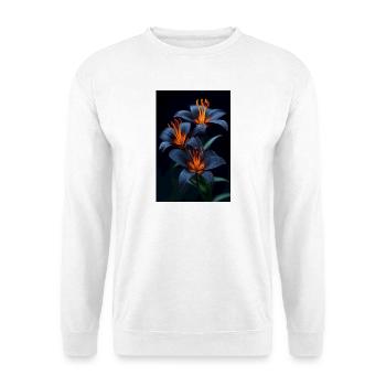 Midnight Lily Ember Glow - Unisex Sweatshirt - white - Front
