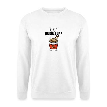 1-2-3_Nudelsupp - Sweat-shirt Unisexe - blanc - Devant