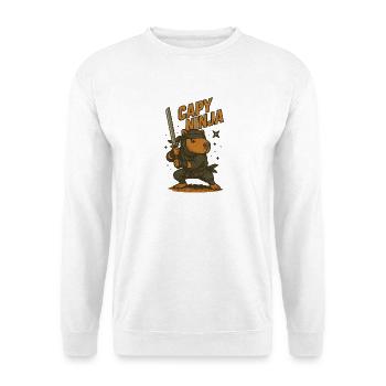 Shadow Capy – Ninja Capybara Shirt ⚔️
 - Unisex Pullover - Weiß - Vorne