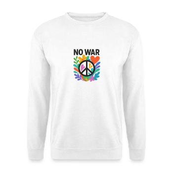 Rêve de paix Pas de guerre Cercle de fleurs - Sweat-shirt Unisexe - blanc - Devant
