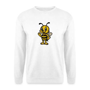 Motif pour enfants : Dessin animé d’abeille mignonne - Sweat-shirt Unisexe - blanc - Devant