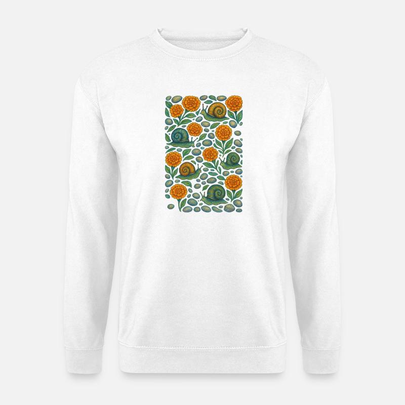Schneckengarten Orangenblüte - Unisex Pullover - Weiß