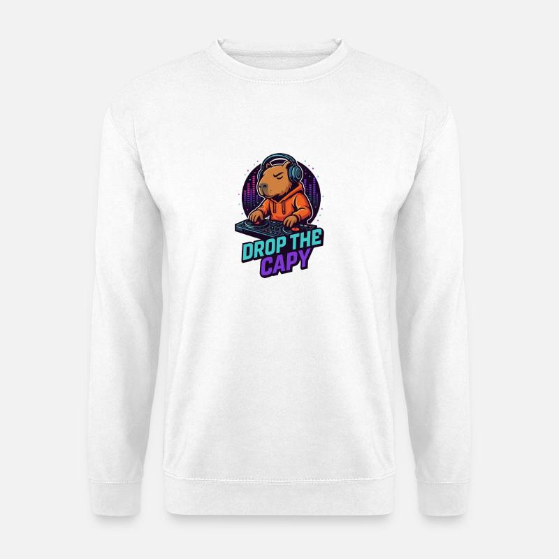 DJ Capy – Drop the Capy 🎧🔥 - Unisex Sweatshirt - white