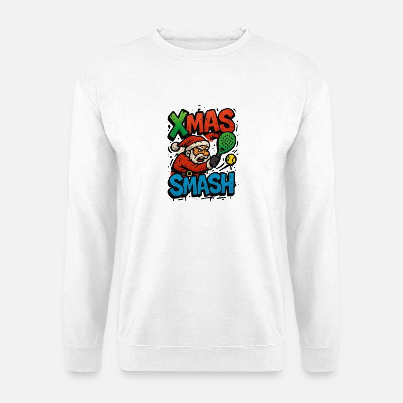 Xmas Smash Santa Padel - Unisex Pullover - Weiß