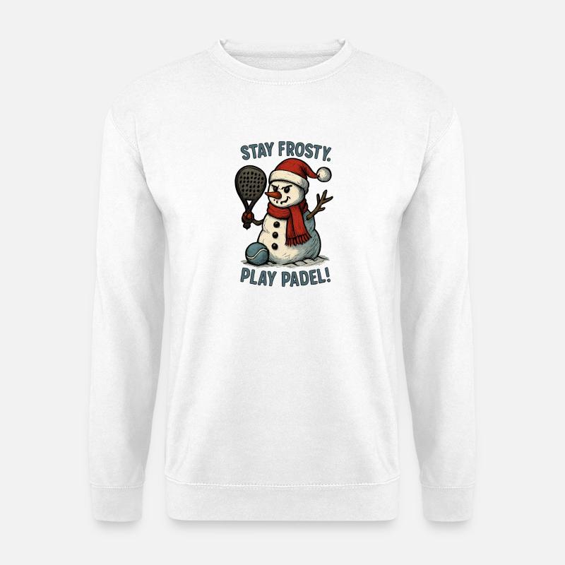 Frostiger Schneemann Padel Spaß - Unisex Pullover - Weiß