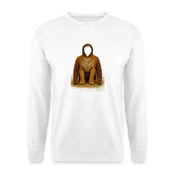 Tiger Hoodie Illustration - Unisex Sweatshirt - white - Front