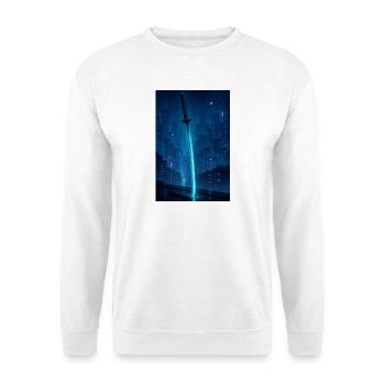 Katana néon au-dessus de Rain City - Sweat-shirt Unisexe - blanc - Devant