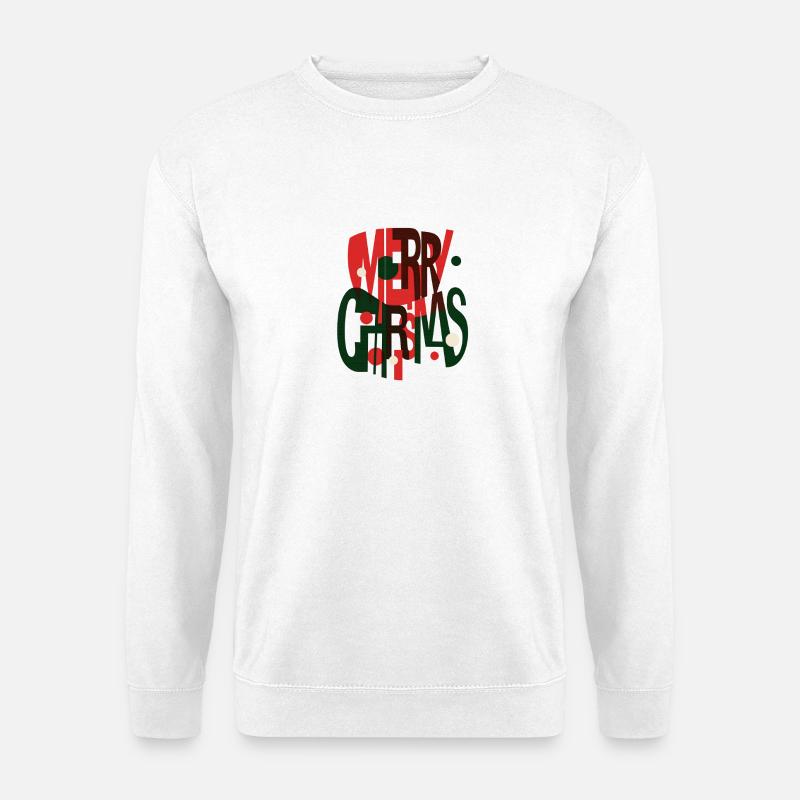 Merry Christmas – Futuristisches Xmas Design - Unisex Pullover - Weiß