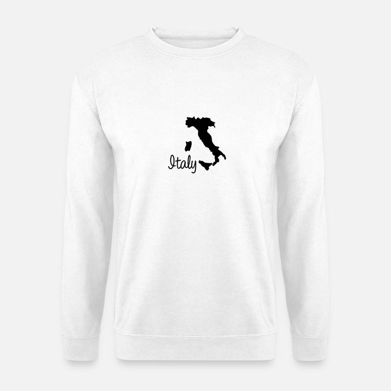 Italien Silhouette Typografie - Unisex Pullover - Weiß