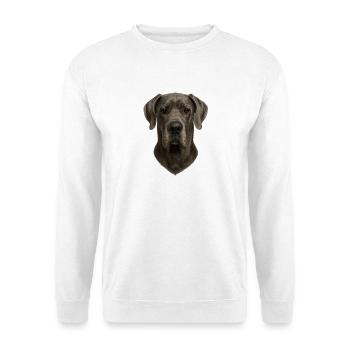 Gray Dog Head Portrait - Unisex Sweatshirt - white - Front