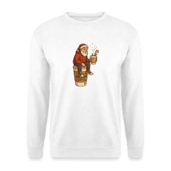 Santa Kaffee Pause Cartoon - Unisex Pullover - Weiß - Vorne