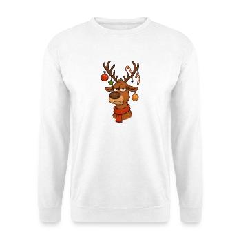 Hirsch Rudolph Merry Christmas - Unisex Sweatshirt - white - Front