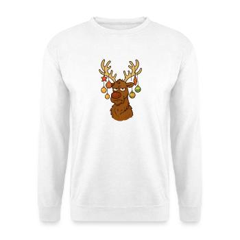 Rentier Hirsch Weihnachten - Unisex Pullover - Weiß - Vorne