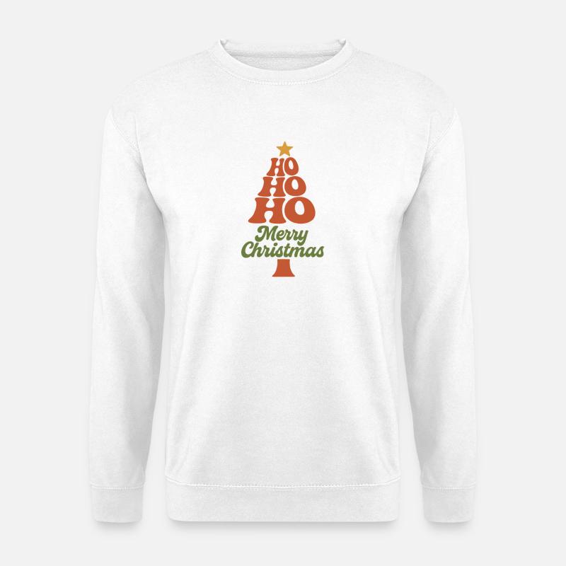 HoHoHo Christmas Tree Typography - Unisex Sweatshirt - white