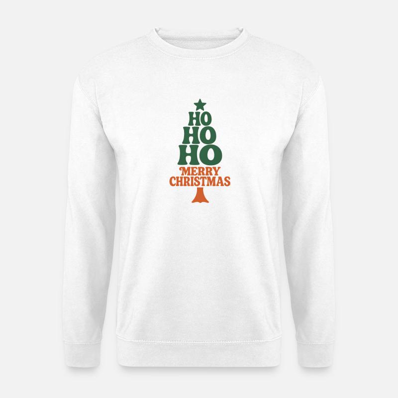 Hohoho Hippie 70s Retro Christmas - Unisex Sweatshirt - white