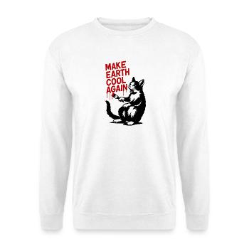 Make Earth Cool Again Wolf Print - Unisex Sweatshirt - white - Front