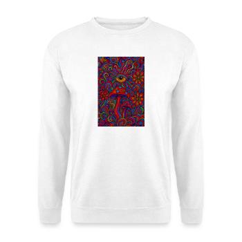 Psychedelisches Auge und Pilze - Unisex Pullover - Weiß - Vorne