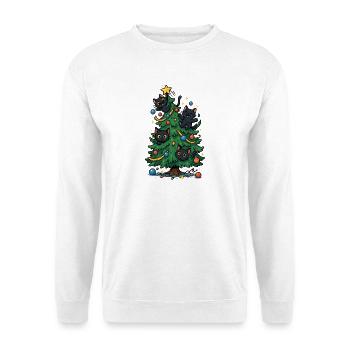 Sapin de Noël avec chats - Sweat-shirt Unisexe - blanc - Devant