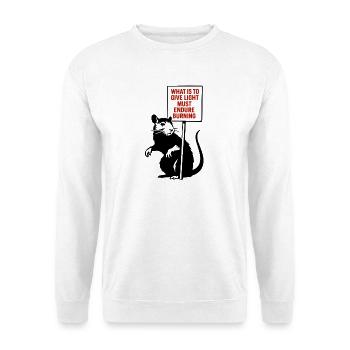 Light Needs Fire Quote Rat - Unisex Sweatshirt - white - Front