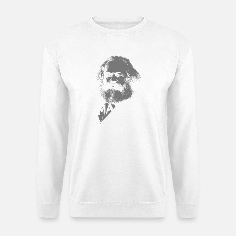 Marxistisches Silhouettenporträt - Unisex Pullover - Weiß